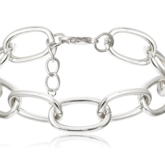 Women's Boho Thick Silver Charm Bracelets 4PC Set Bangles Punk - Picture 3 of 6